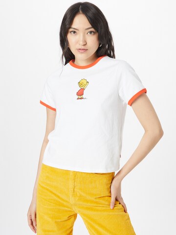 LEVI'S ® Shirt 'XSimpsons W Tee' in Wit: voorkant