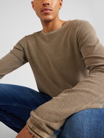 JACK & JONES Sweater 'DEAN' in Brown