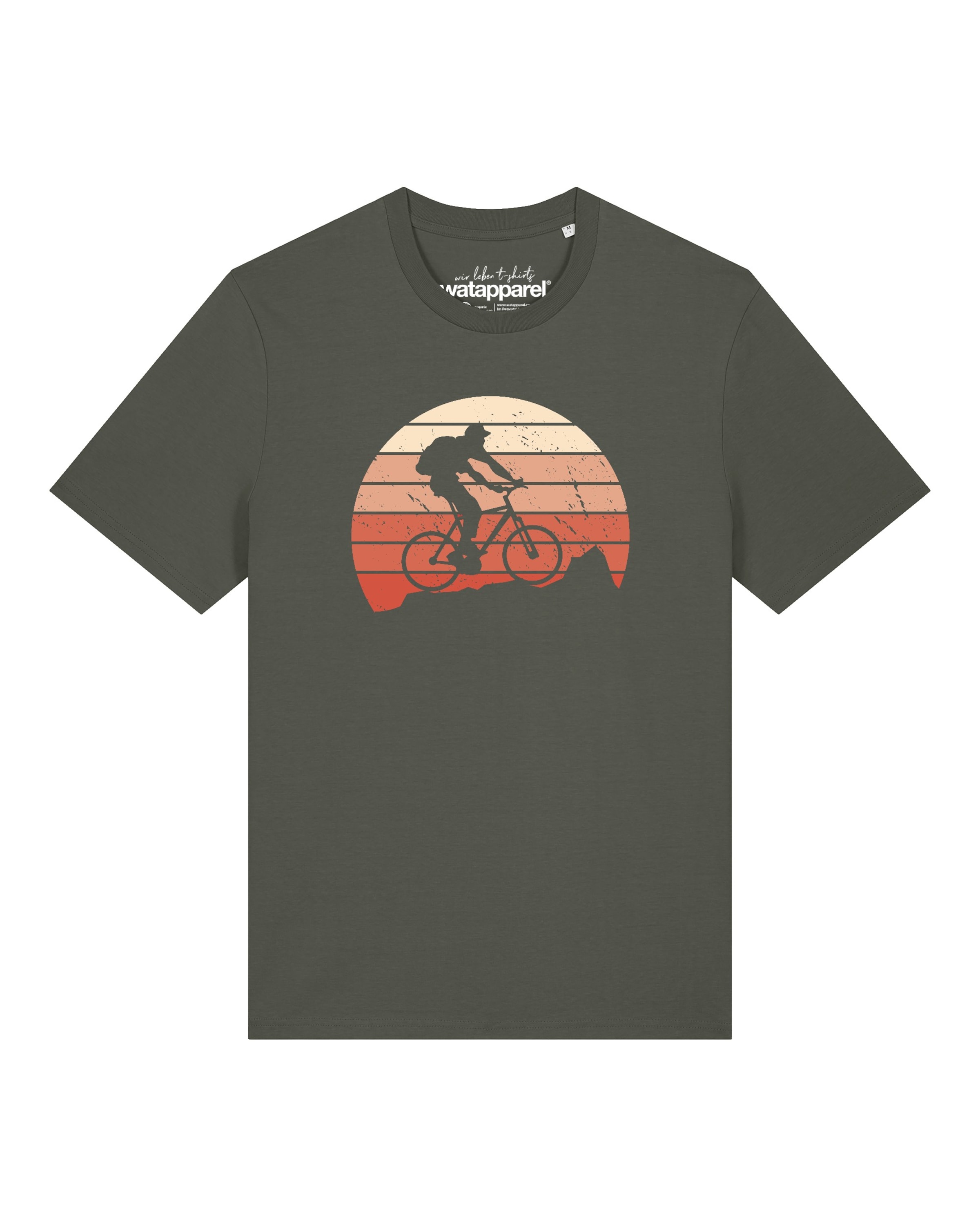 T-Shirt 'Mountainbike Silhouette' Watapparel en vert : devant