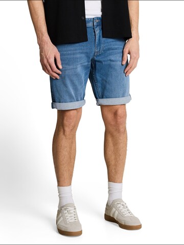 TOM TAILOR DENIM Liibuv Teksapüksid 'PIERS', värv sinine: eest vaates