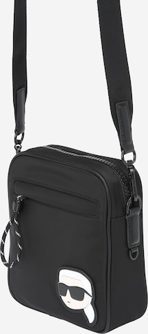 Karl Lagerfeld - Bolso de hombro en negro: frente