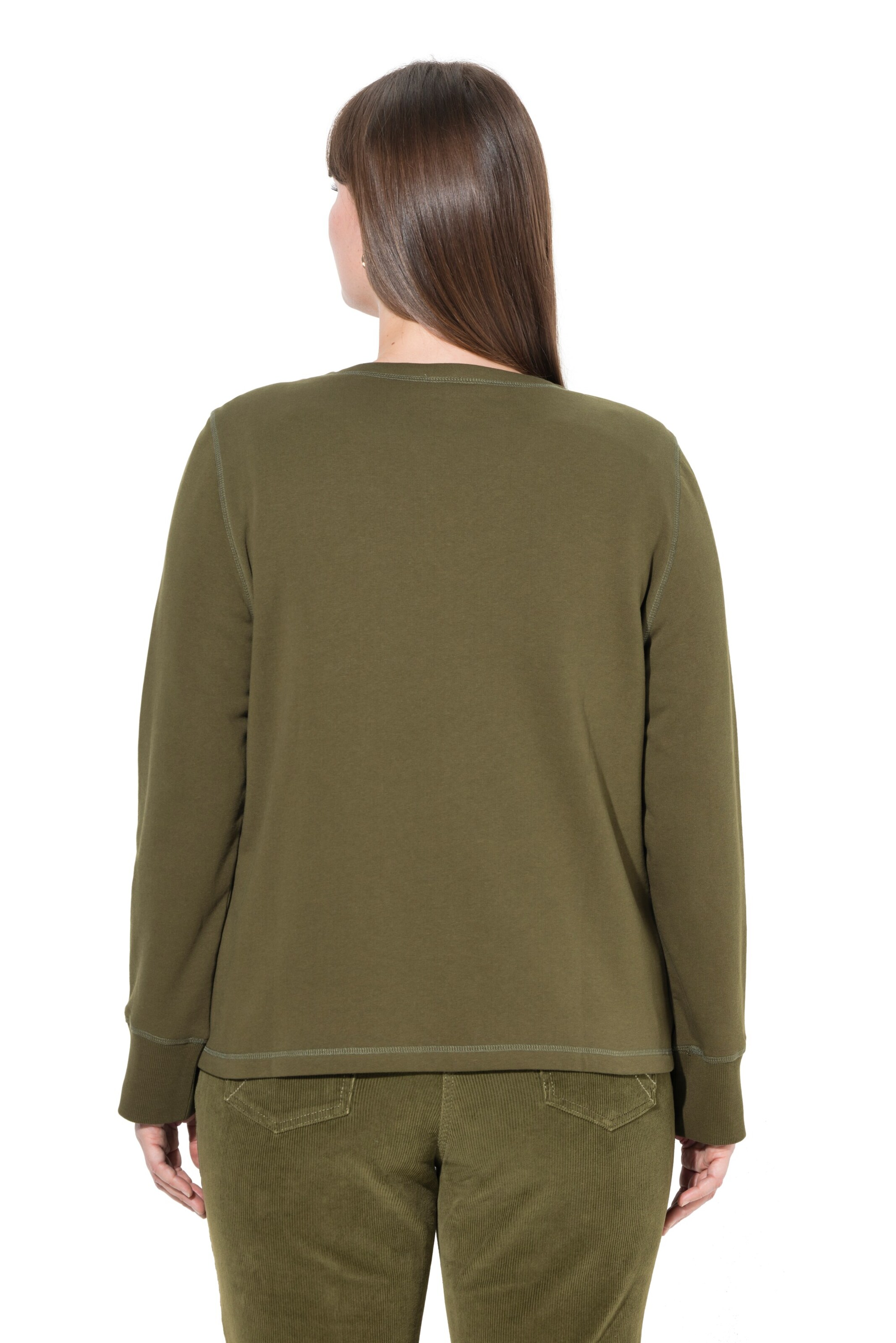 Ulla Popken Sweatvest in Groen