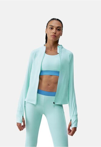 Born Living Yoga Sports sweat jacket 'Flippo' in Green: front