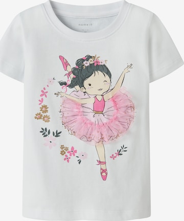 NAME IT Tričko 'NMFDEPPA' – bílá: přední strana
