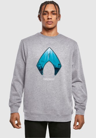 Sweat-shirt 'Aquaman - Ocean' ABSOLUTE CULT en gris : devant