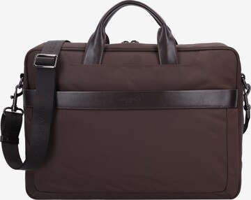 LANCASTER Laptop Bag 'Basic Sport' in Brown: front