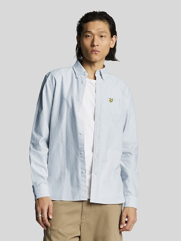 Lyle & Scott Regular fit Button Up Shirt in Blue: front