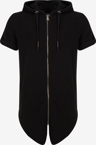 Leif Nelson Zip-Up Hoodie in Black: front