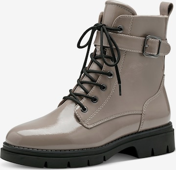 TAMARIS Lace-Up Ankle Boots in Beige: front