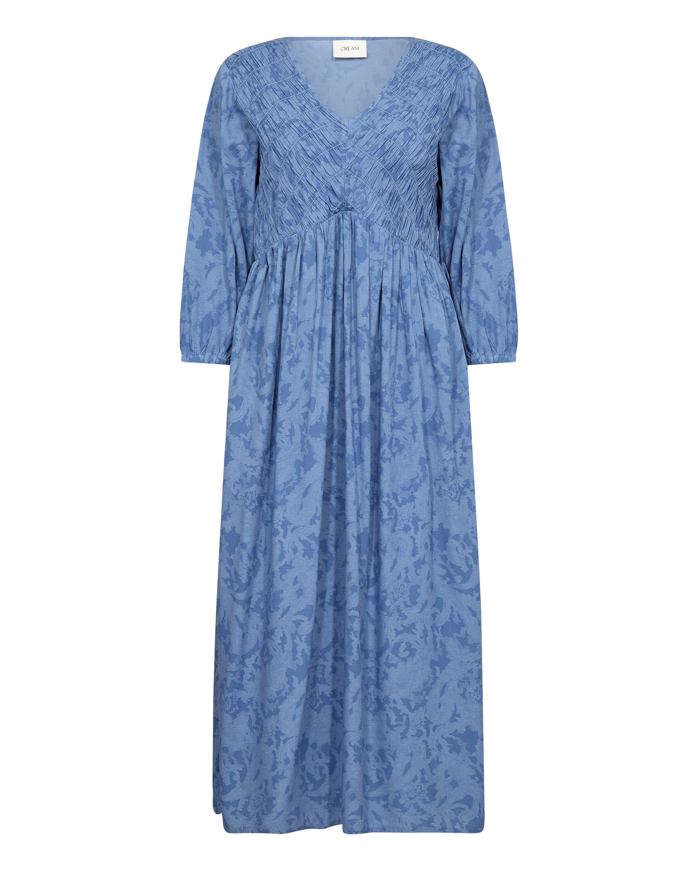 Cream Dress 'Tiah ' in Blue: front
