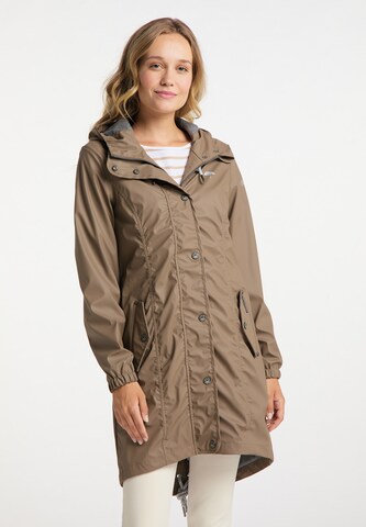 Schmuddelwedda Between-seasons coat in Brown: front