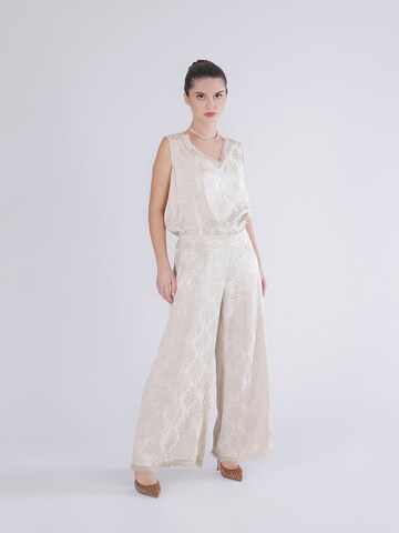 CAFè NOIR Wide leg Trousers in Beige