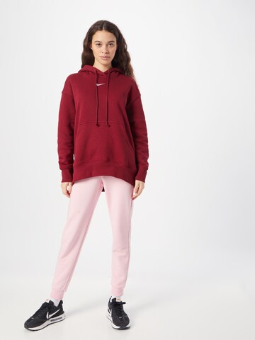 raudona Nike Sportswear Megztinis be užsegimo 'Phoenix Fleece'