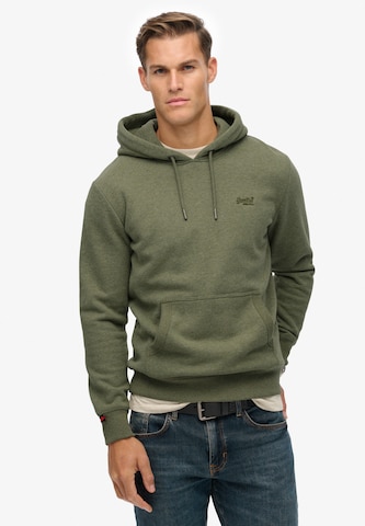 Superdry Sweatshirt 'Essential' in Groen: voorkant