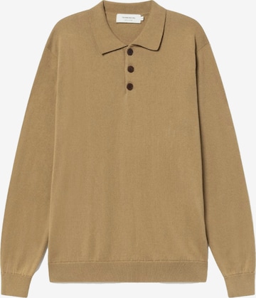 Thinking MU Pullover 'Vincent Knitted Polo' in Beige: predná strana