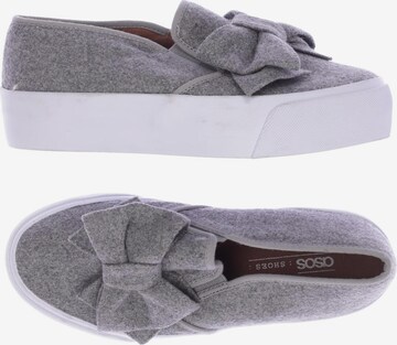 Asos Flats & Loafers in 37 in Grey: front