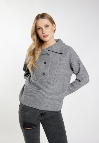 Pull-over 'Incus' DreiMaster Vintage en gris : devant