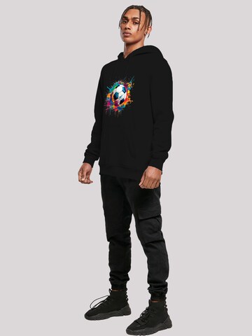 Pull-over 'Bunte Fußball Grafik' F4NT4STIC en noir