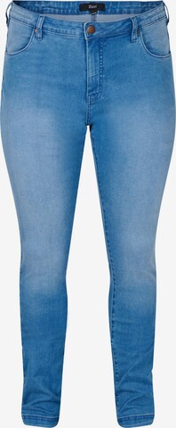 Coupe slim Jean 'Emily' Zizzi en bleu : devant