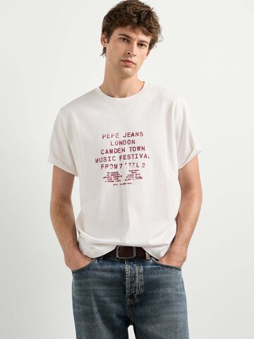 Pepe Jeans Shirt 'Jean' in Wit: voorkant