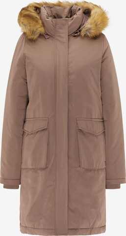 Usha Winter Coat in Brown: front