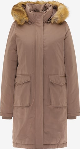 Usha Winter Coat in Brown: front