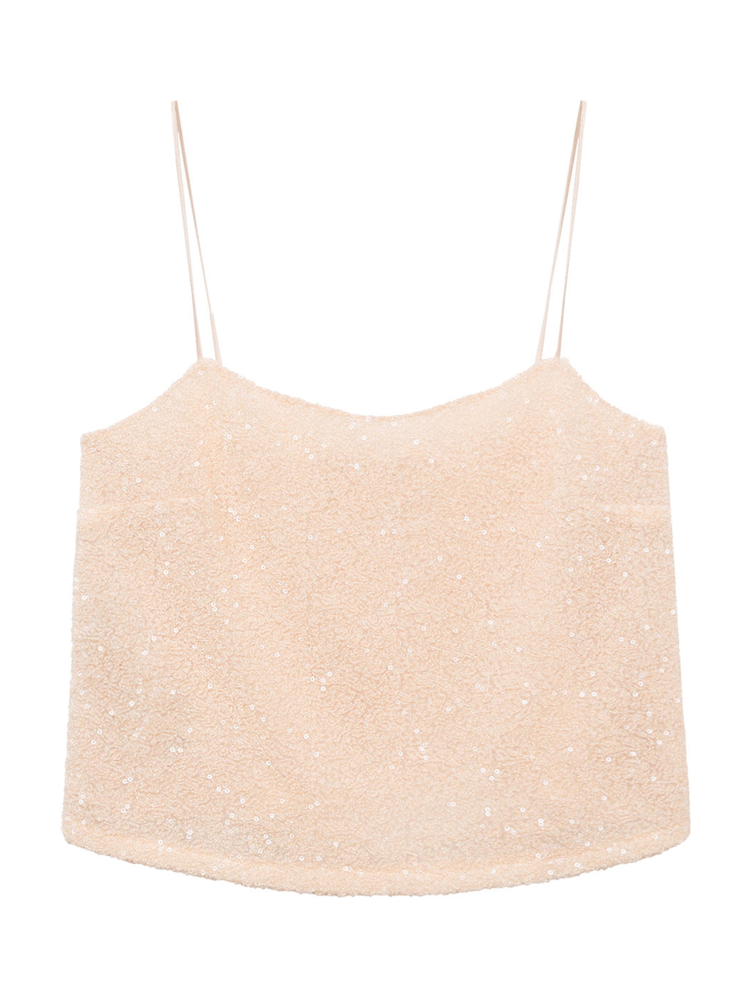 MANGO Top 'XLENJU' w kolorze beżowy: przód