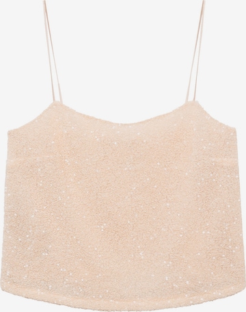 MANGO Topp 'XLENJU' i beige: framsida
