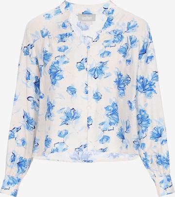 Usha - Blusa en azul: frente
