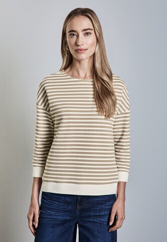 STREET ONE Sweatshirt in Beige: Vorderseite
