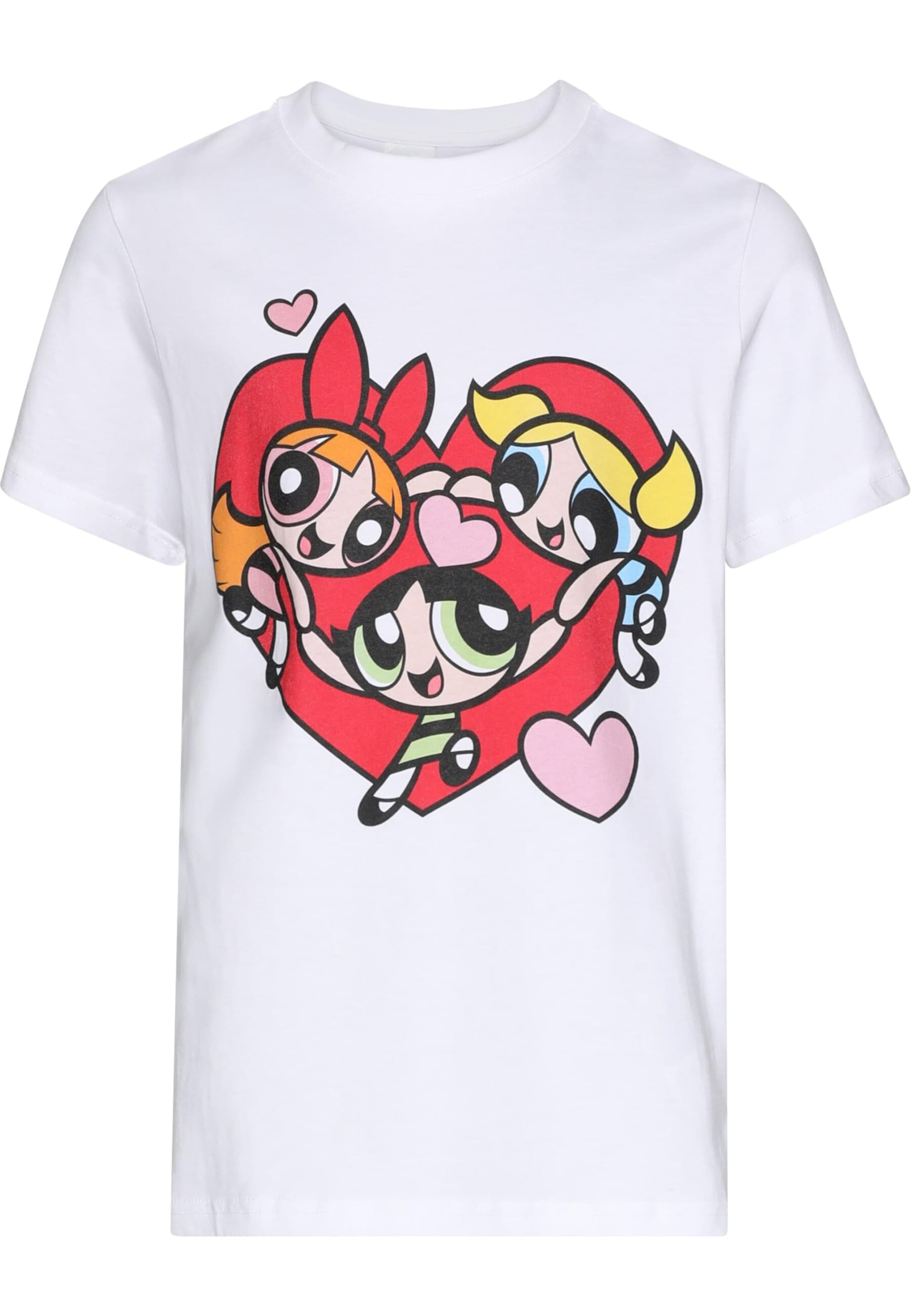 Mister Tee Tričko 'Power Puff Girls' – bílá