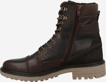 BULLBOXER Lace-Up Boots in Brown