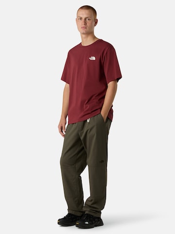 THE NORTH FACE Shirt 'M MOUNTAIN SKETCH SS TEE  RELAXED' in Red