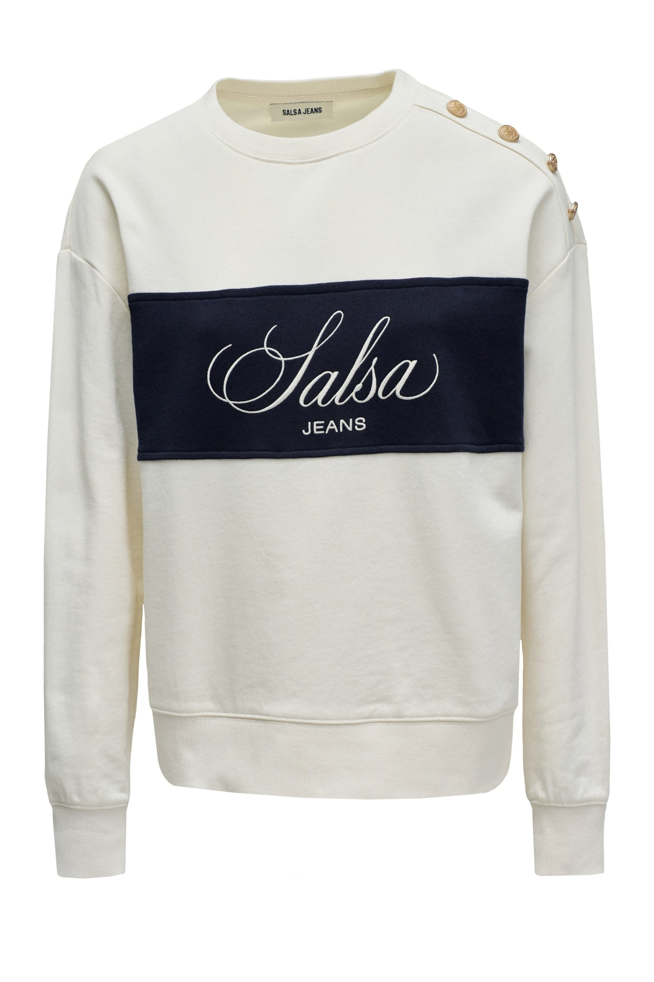 Salsa Jeans Sweatshirt in Beige: voorkant