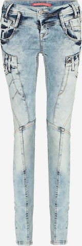 CIPO & BAXX Skinny Jeans 'Quiet' in Blauw: voorkant