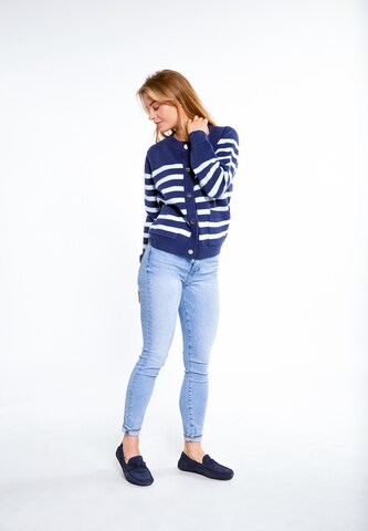 Cardigan DreiMaster Maritim en bleu