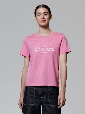 Maglietta 'Glei Spüt's Granada' di Watapparel in rosa: frontale