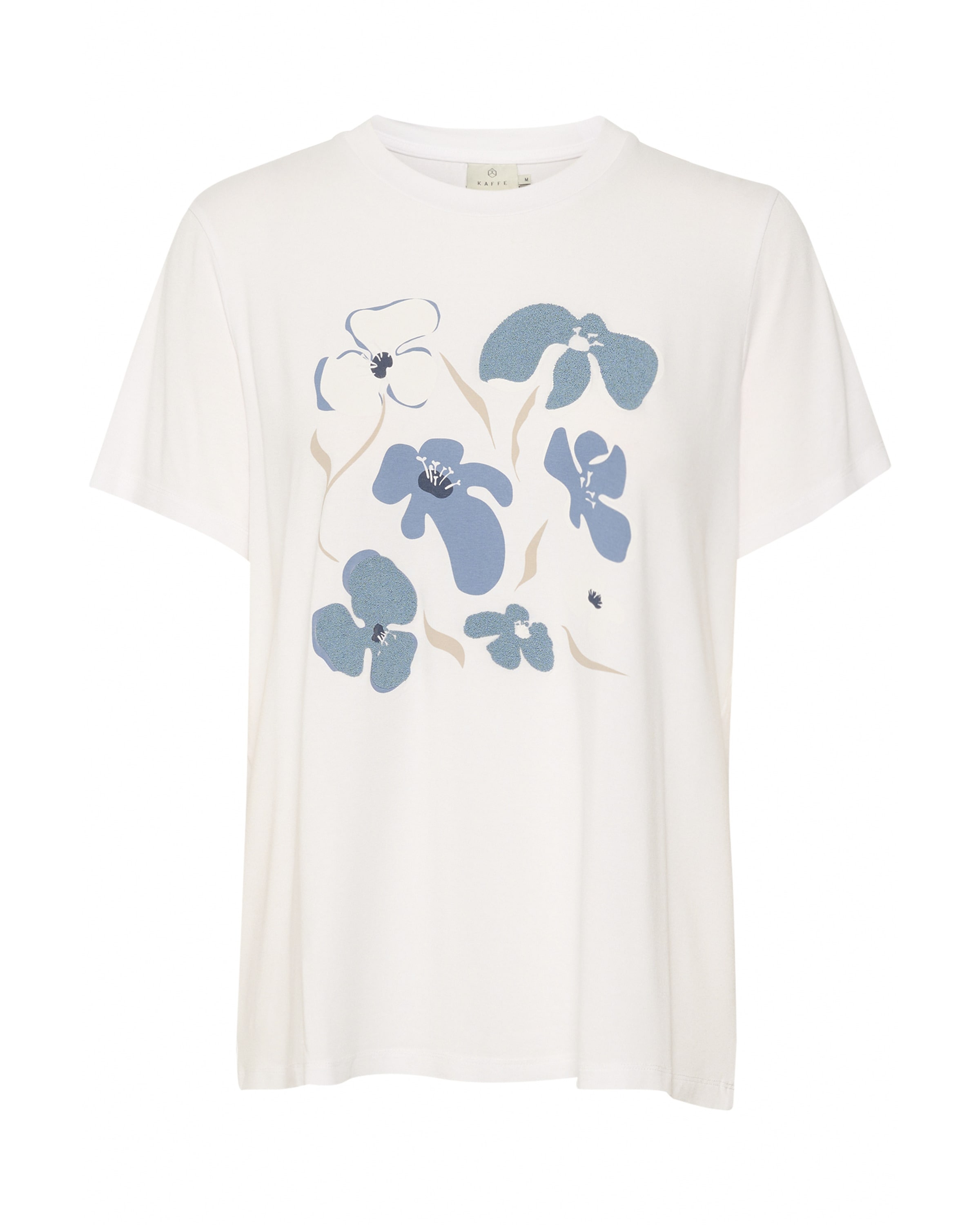 T-shirt 'Valentina' Kaffe en blanc : devant