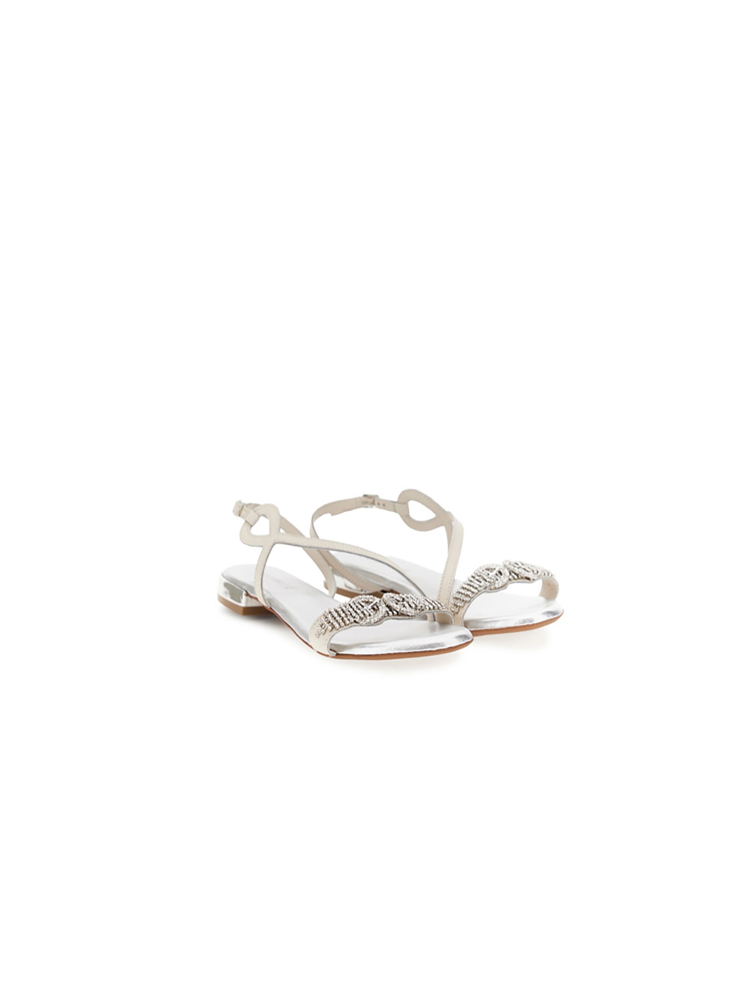 CAFè NOIR Sandalen met riem in Wit