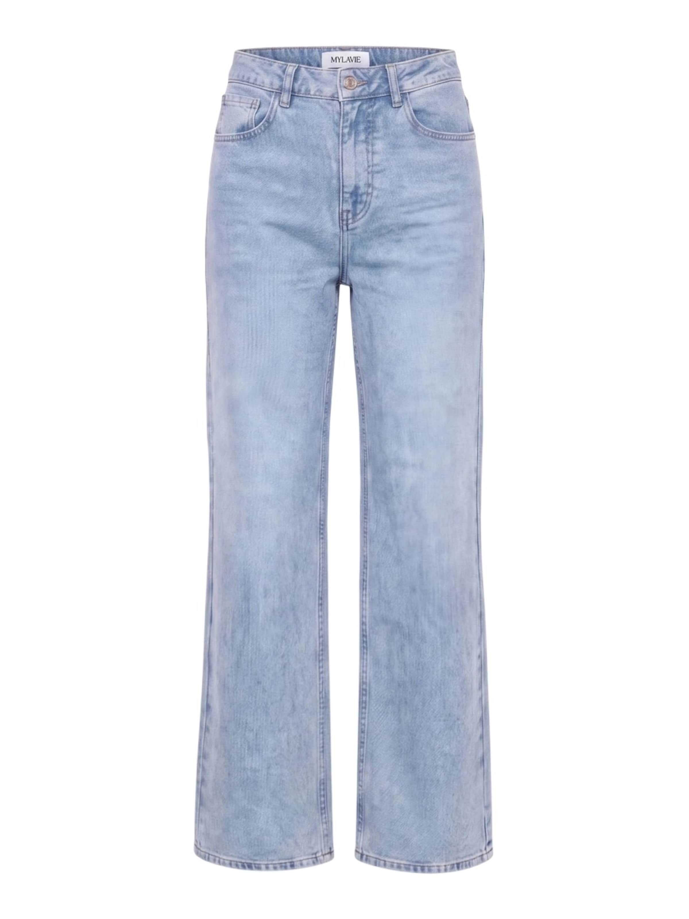 MYLAVIE by Sarah Harrison Wide leg Τζιν σε μπλε: μπροστά