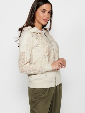 KOROSHI Sweatjacke in Beige