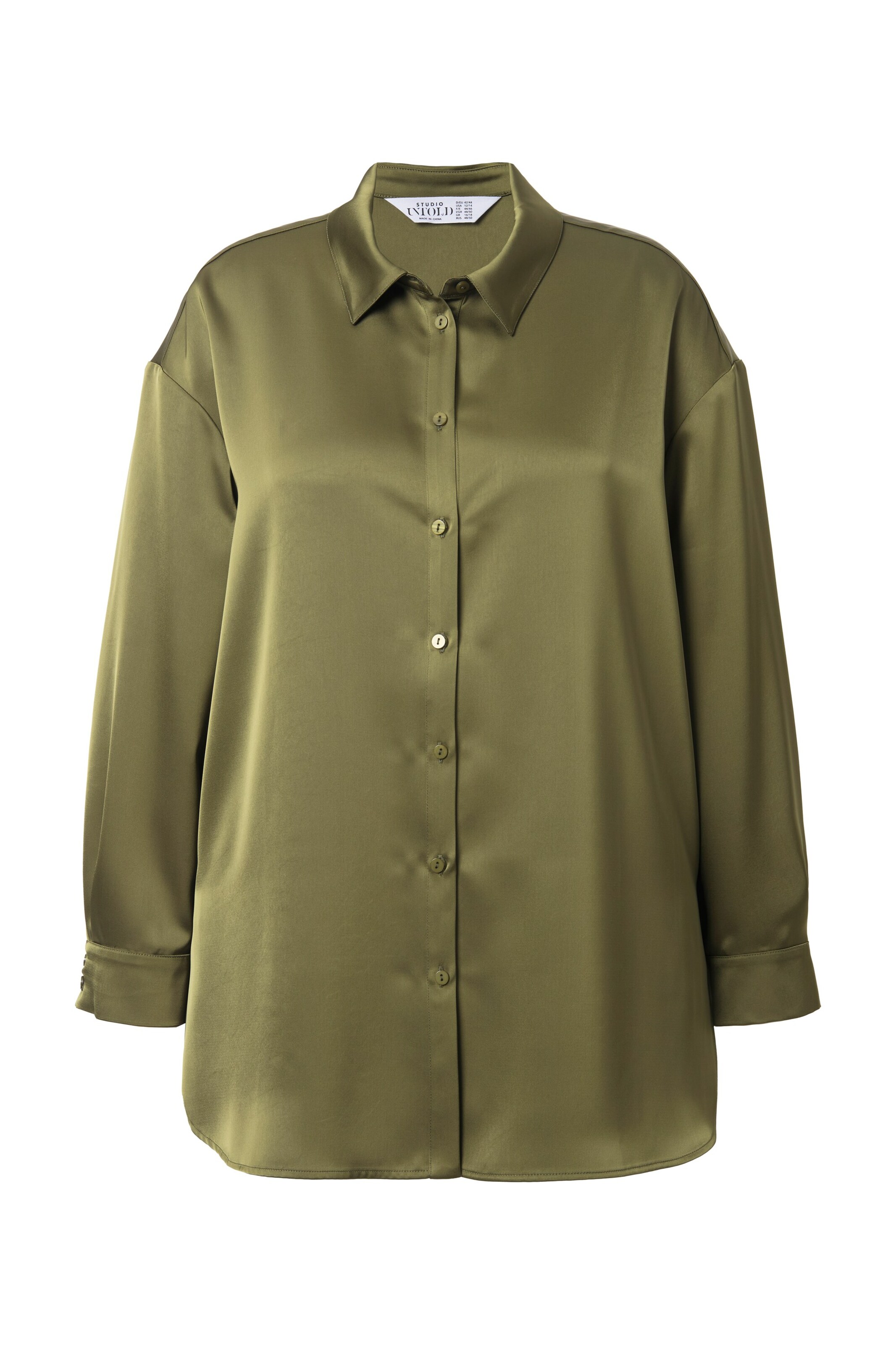 Studio Untold Blouse in Groen: voorkant