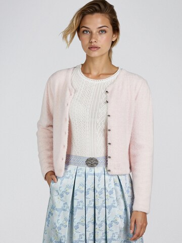 SPIETH & WENSKY Gebreid vest 'Hulla' in Roze: voorkant