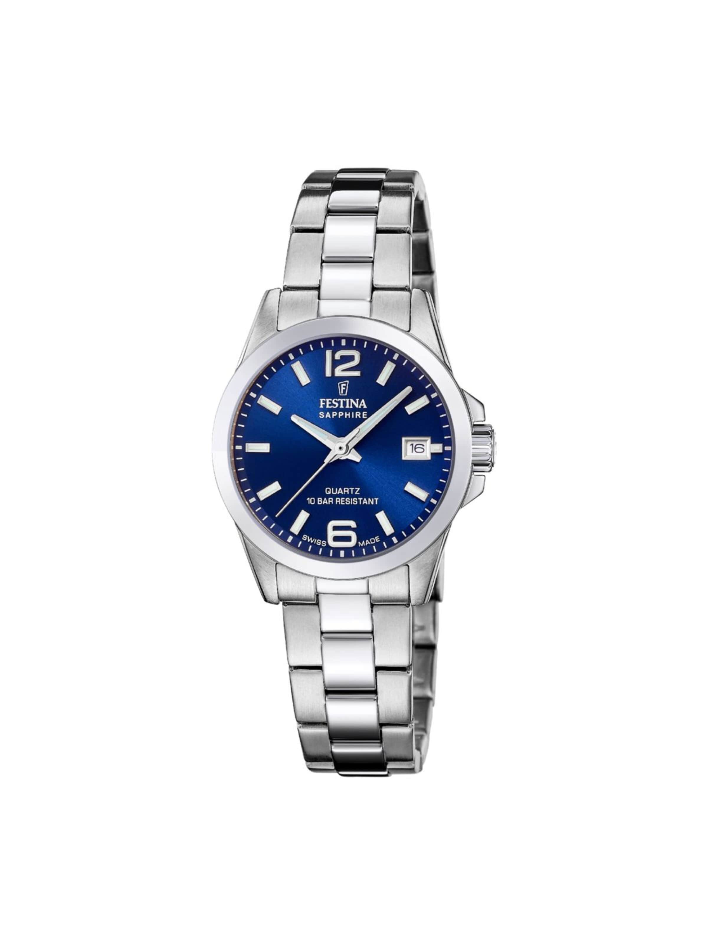 FESTINA Analog watch 'Classics Swiss' in Blue: front