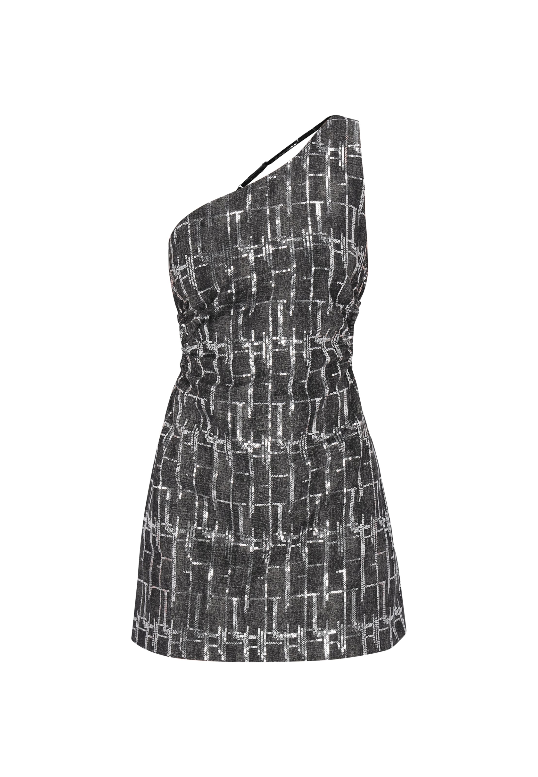 faina Jurk in Zwart: voorkant