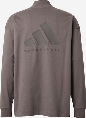 ADIDAS PERFORMANCE Toiminnallinen paita 'Basketball Long-sleeve' värissä harmaa