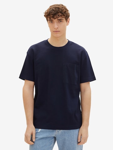 T-Shirt TOM TAILOR DENIM en bleu : devant