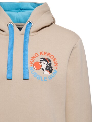 King Kerosin Sweatshirt 'Bubble Gum' in Beige