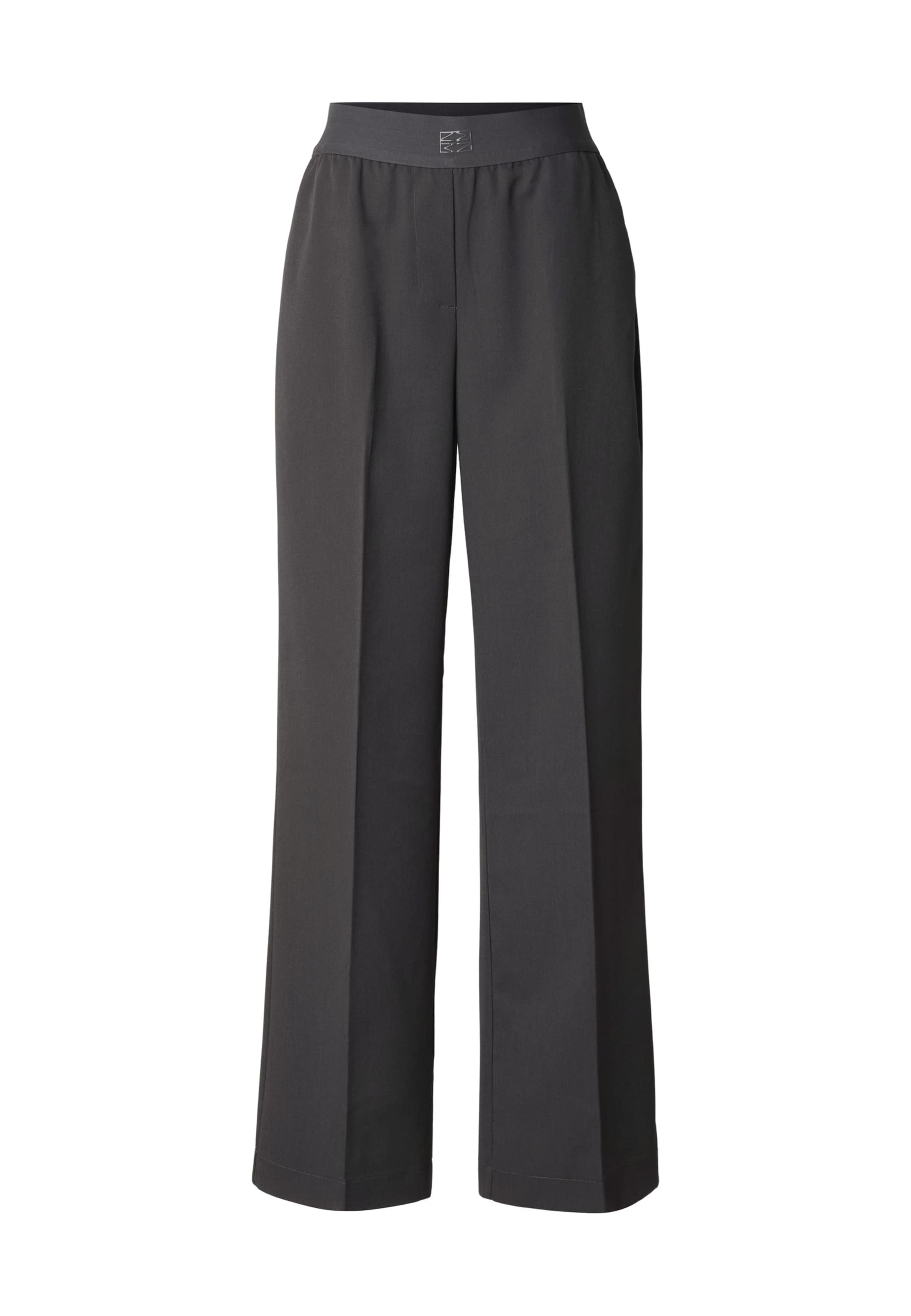 Noisy may Trousers with creases 'NMCindy' in Anthracite, Item view