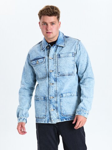 Dxnmxrk Between-Season Jacket 'DxFillip' in Blue: front